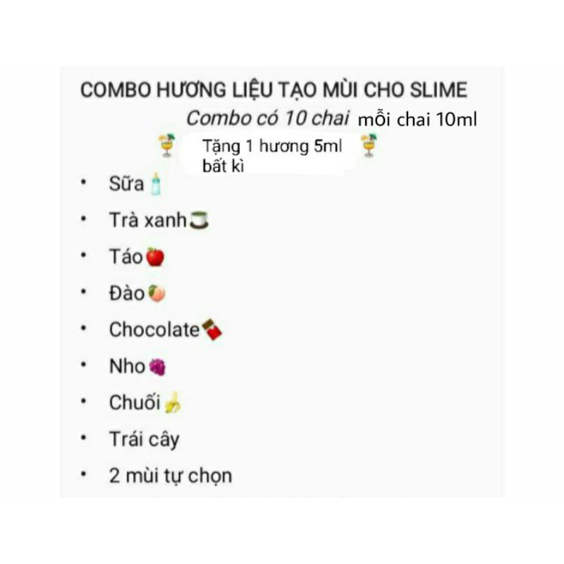 10 HƯƠNG TẠO MÙI SLIME toru_slime