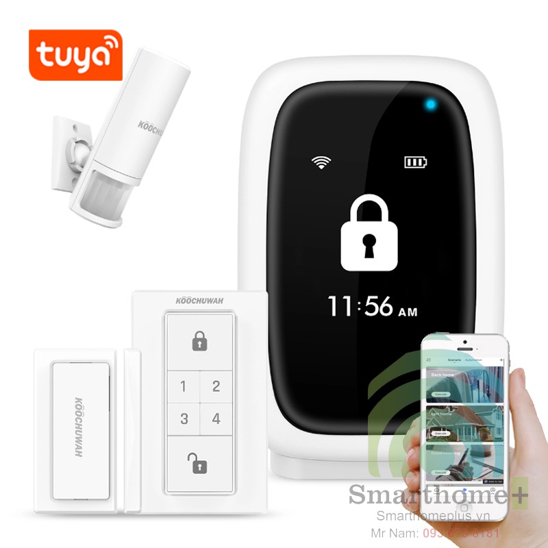 Bộ Báo Động Chống Trộm Không Dây Wifi Tuya SHP-CK9