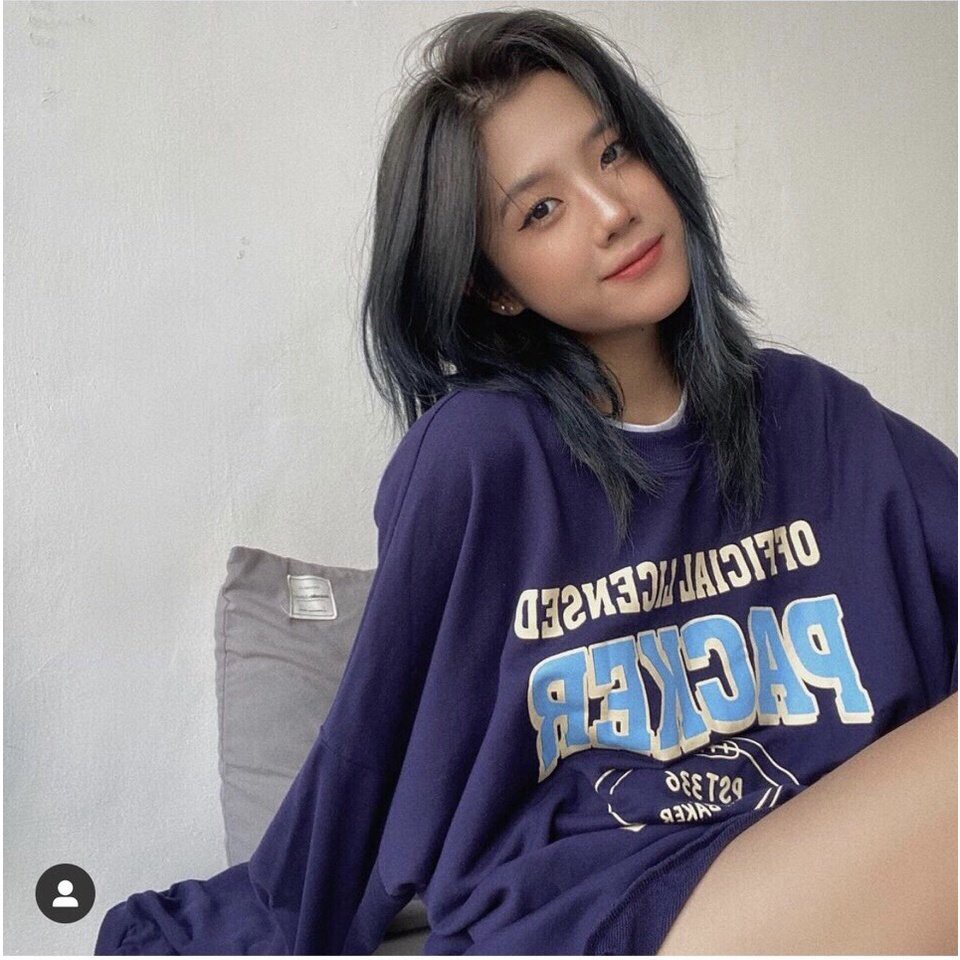 Áo sweater nỉ bông dài tay form rộng dáng dài phong cách hàn quốc giá rẻ &lt;72kg