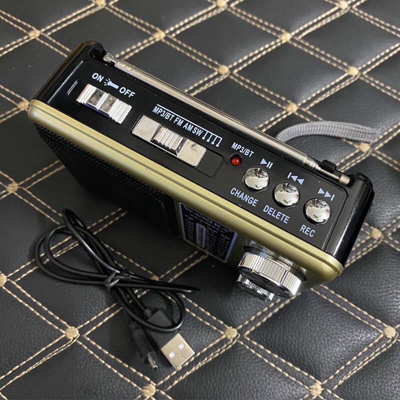 Đài Radio Người Già Có Ghi Âm Waxiba XB 895 Hỗ Trợ Bluetooth Và Khe Cắm Thẻ Nhớ USB