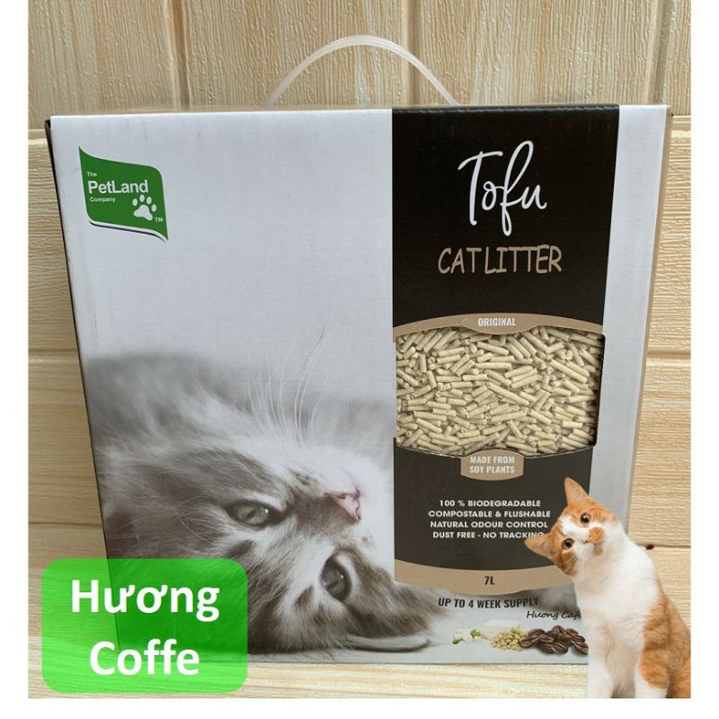cát vệ sinh tofu 7 lit loại xịn có hộp