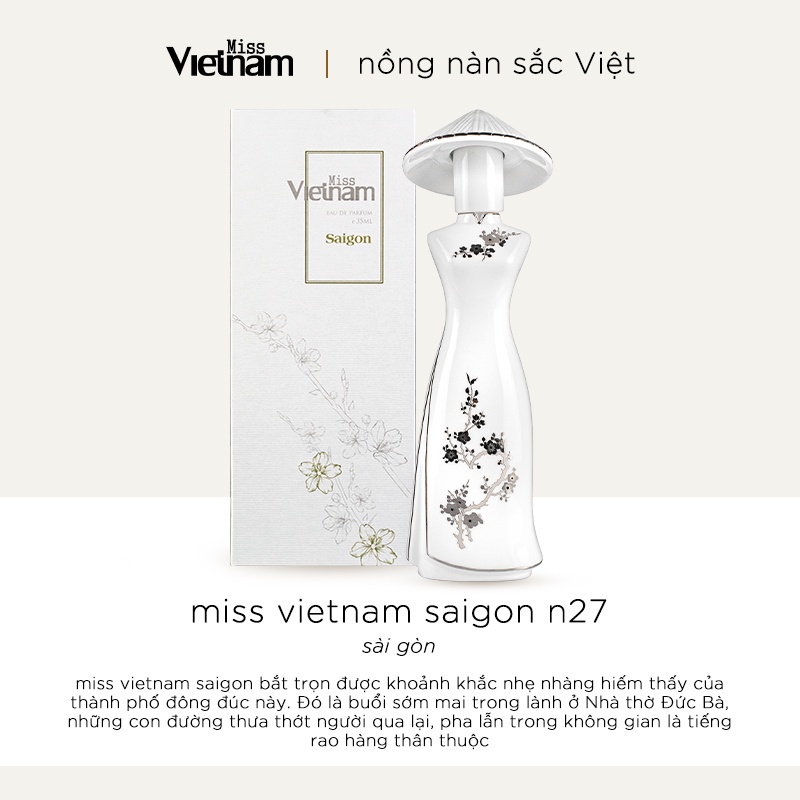 Nước hoa Miss Việt Nam – Saigon N27 gốm sứ trắng