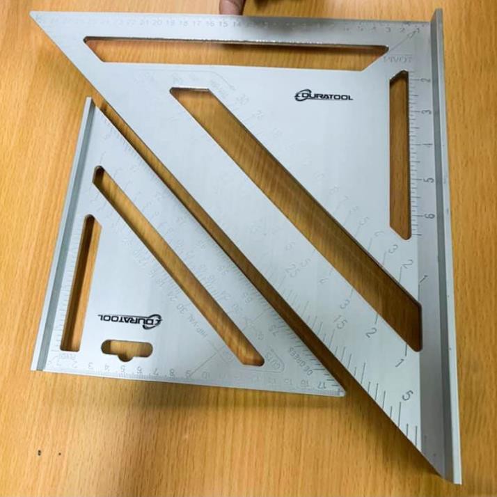 Thước Mòi Nhôm Vintool - Thước Eke Làm Mộc - Hàng Chuẩn