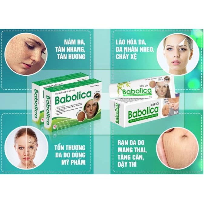 Babolica - Viên Uống Bổ Sung Collagen, Làm Đẹp Da, Mờ Thâm Nám, Chống Lão Hóa Da, Dưỡng Da (Hộp 30 viên) [Chính Hãng]