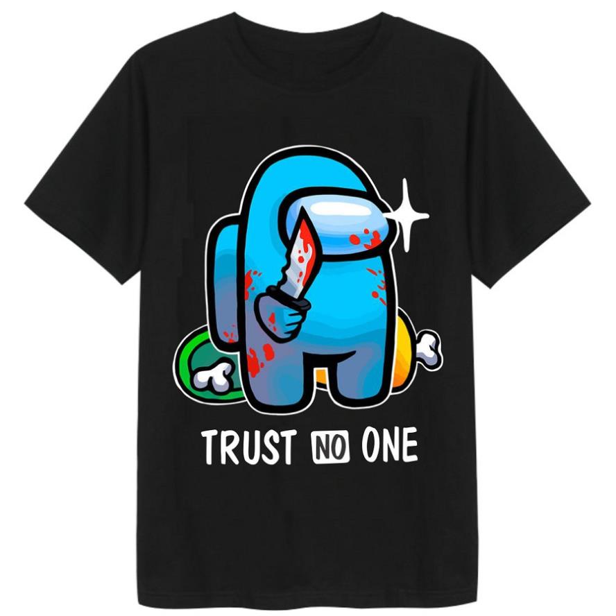 Áo Among US  TRUST NO ONE Cổ Tròn Chất Liệu Mềm Mịn Co Dãn 4 Chiều