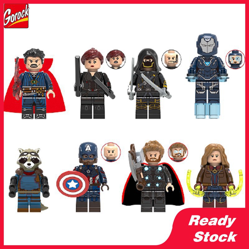 Avengers 4 minifigures Captain America Tiến sĩ Strange Thor Captain Marvel Building Blocks Đồ chơi trẻ em Đồ chơi Lego hoàn chỉnh