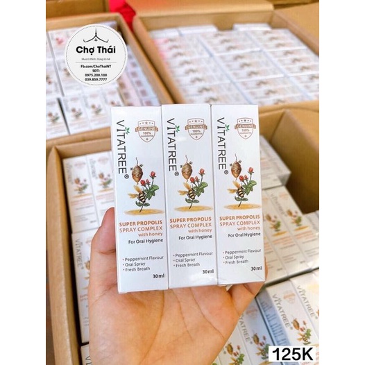 Xịt keo ong Vitatree Super Propolis