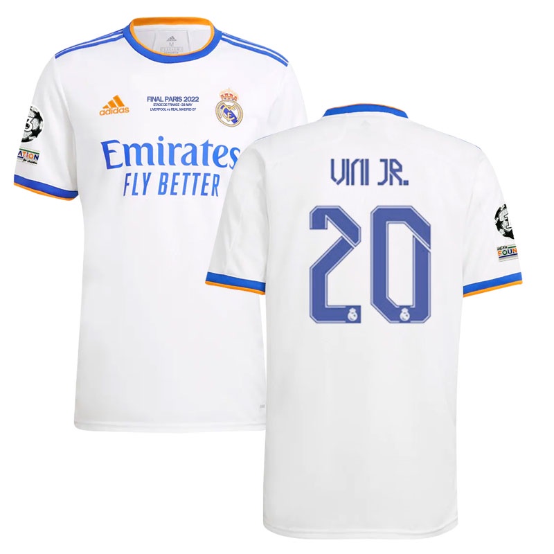 Hàng Sẵn Sàng!!!Sân Nhà Real Madrid 21/22 20#Vini JR. Ucl Áo Bóng Đá Chuyên Nghiệp Cho Người Hâm Mộ S-4XL