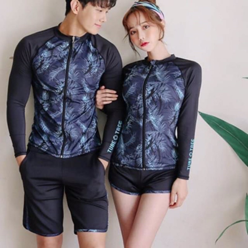 Bộ bikini 3 mảnh áo dài tay kín đáo chống nắng