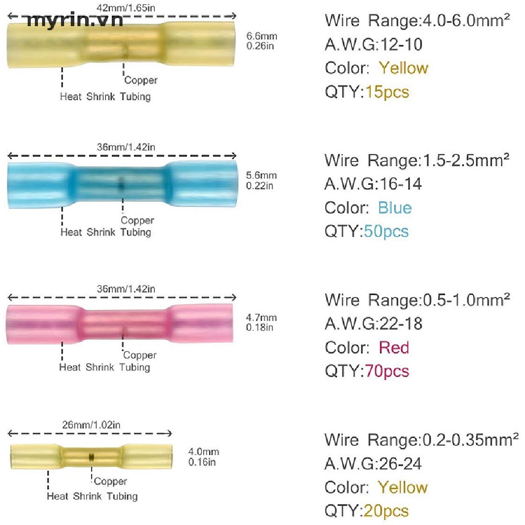 Bộ 300 Đầu Nối Dây Hàn Chống Thấm Nước