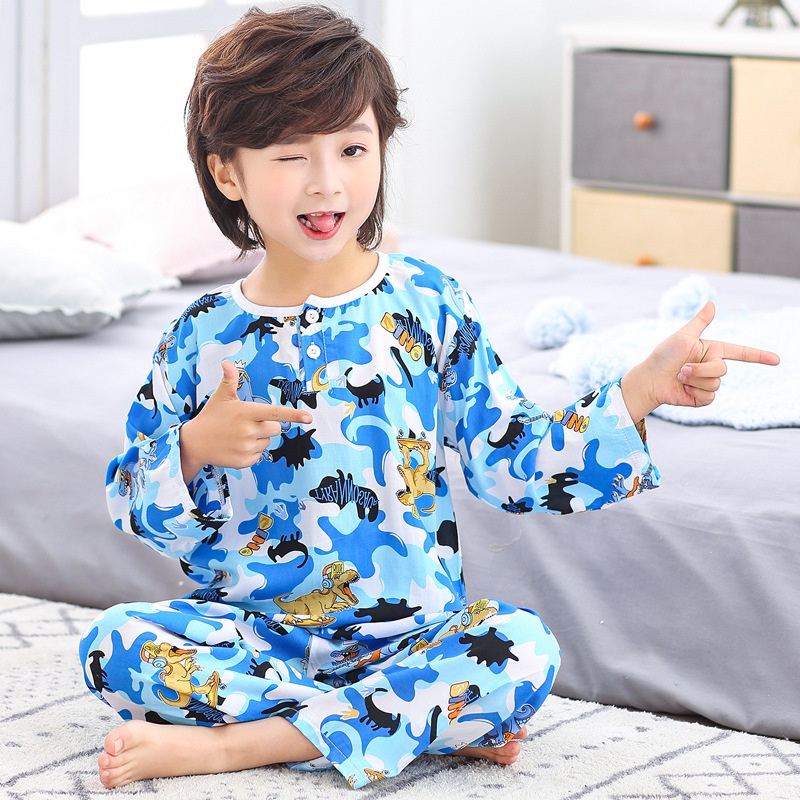 Bộ đồ ngủ vải cotton tay lửng dễ thương cho bé gái