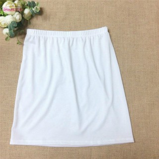 Sh nữ co giãn eo ngắn satin mặc bên trong váy mềm nửa petticoat nữ đồ lót phụ kiện