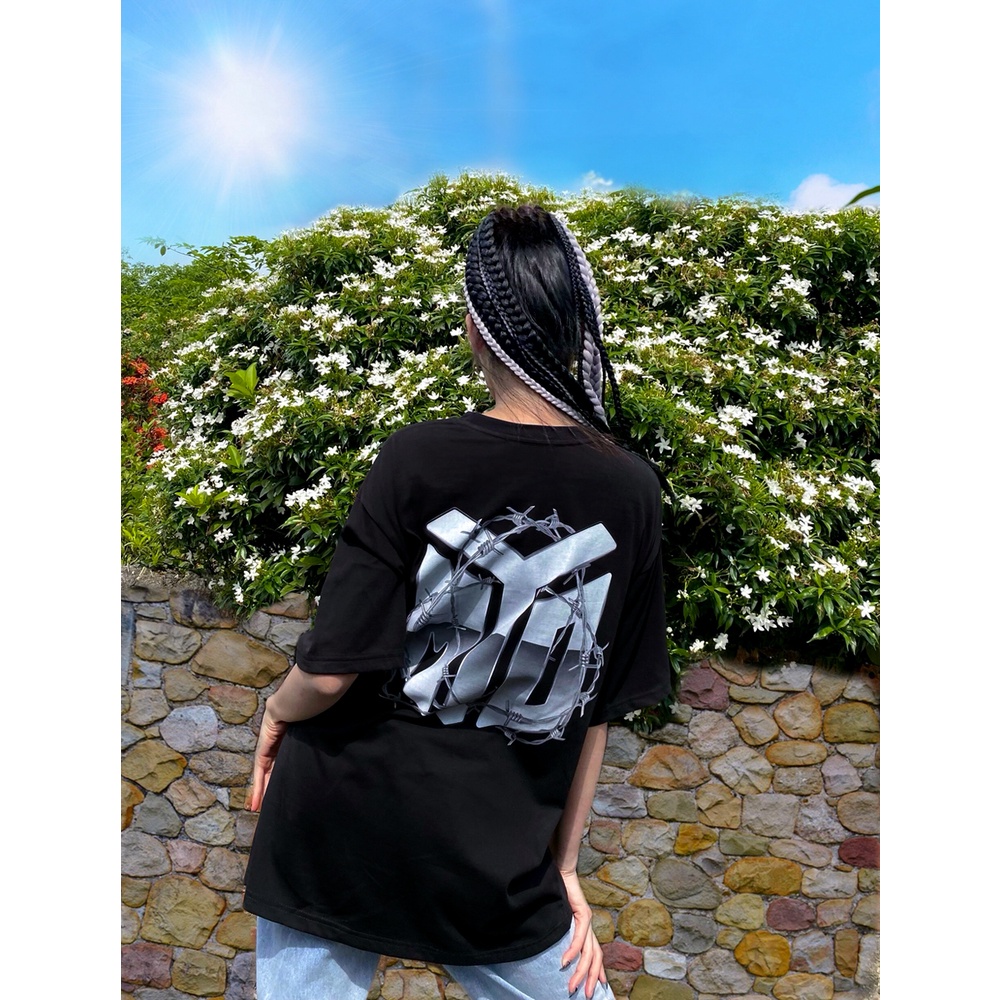 Áo Phông Nam Đẹp MYO Vải Cotton In Hình Barbed Wire