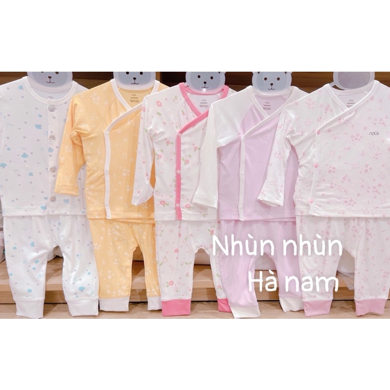 (Hà nam/Nous)Bộ cài thẳng/cài chéo Nous mẫu 2021 ( màu như hình) size từ 0-3m