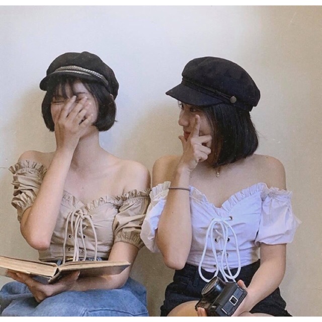 RUBI SHOP-ÁO TRỄ VAI CROPTOP ĐAN DÂY L1