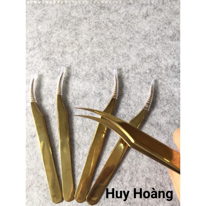 Nhíp tách heo mạ vàng_nhíp gắp mi_dụng cụ nối mi_Huy Hoàng Mi