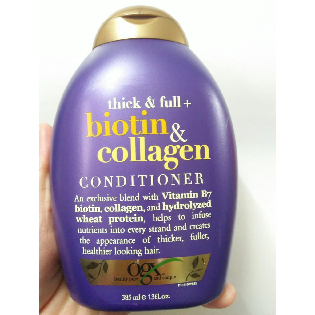 Dầu Gội Xả Biotin Collagen OGX Mỹ 385 ml