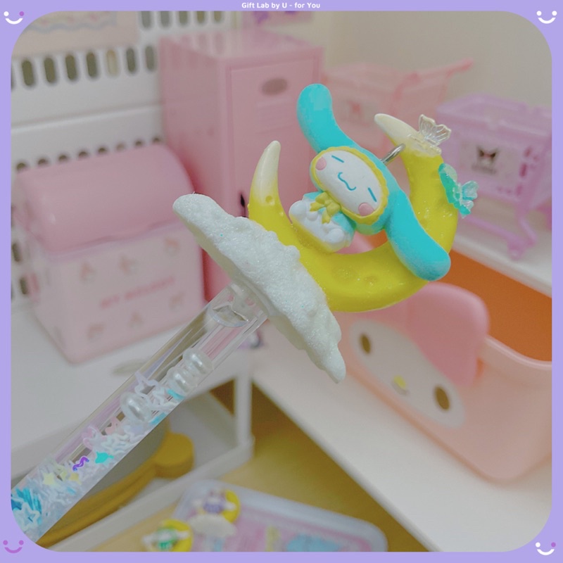 Bút unboxing tiểu thư dễ thương dọc giấy cắt washi/sticker charm sanrio | handmade