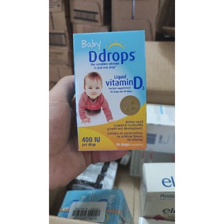 (Date 2026)Vitamin D3 Drops - Baby DDrops bổ xung vitamin D cho bé 90 giọt