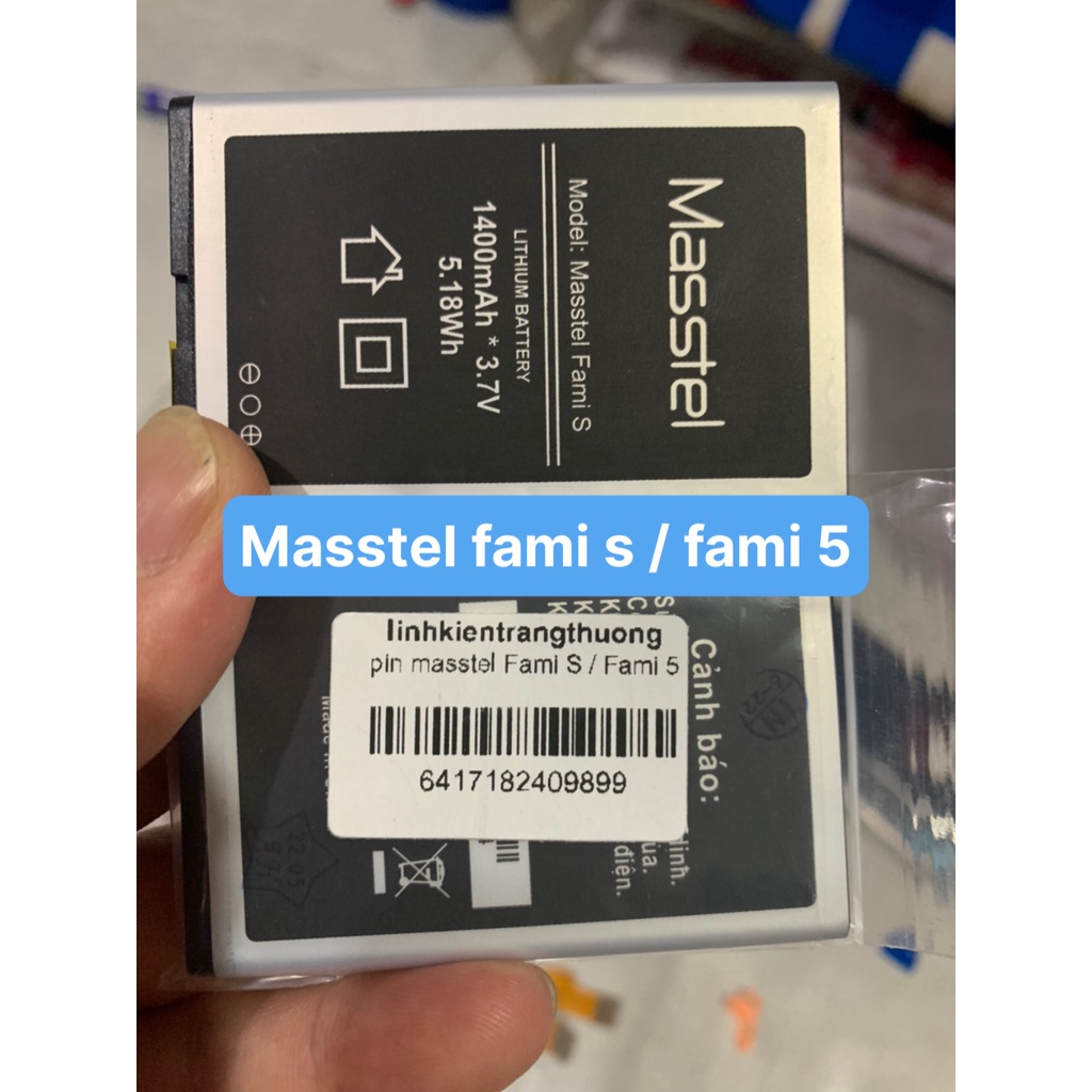 Pin masstel Fami S / Fami 5 / Fami 12 - hàng mới, zin, 1400mAh