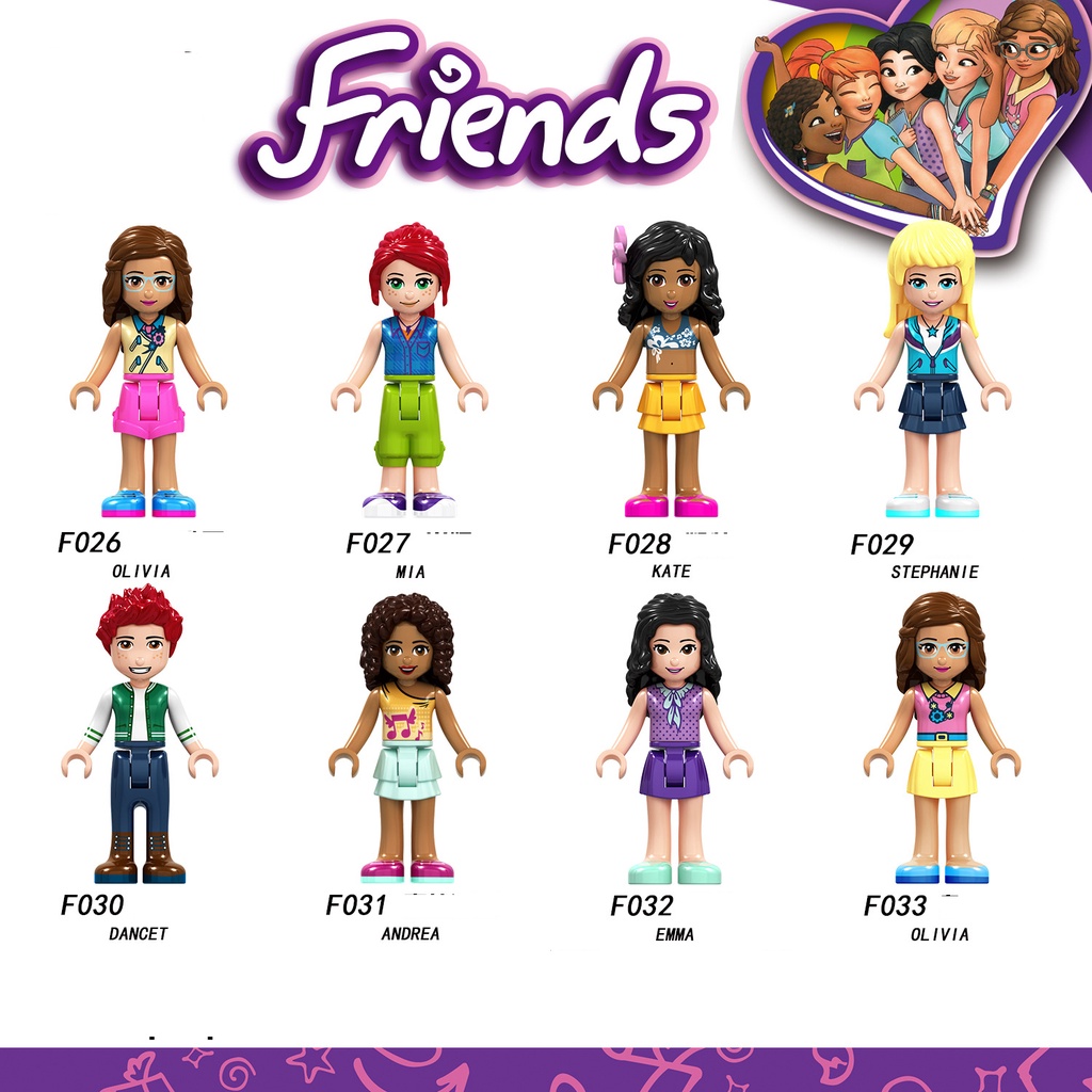 Minifigures Các Mẫu Nhân Vật Trong Friends Lele F026 F033