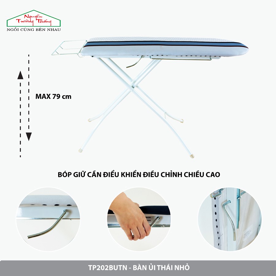 Bàn để ủi kiểu đứng Jolly 30x97cm Nguyễn Trường Thắng - TẶNG  | Ironing board 30x97cm with locker