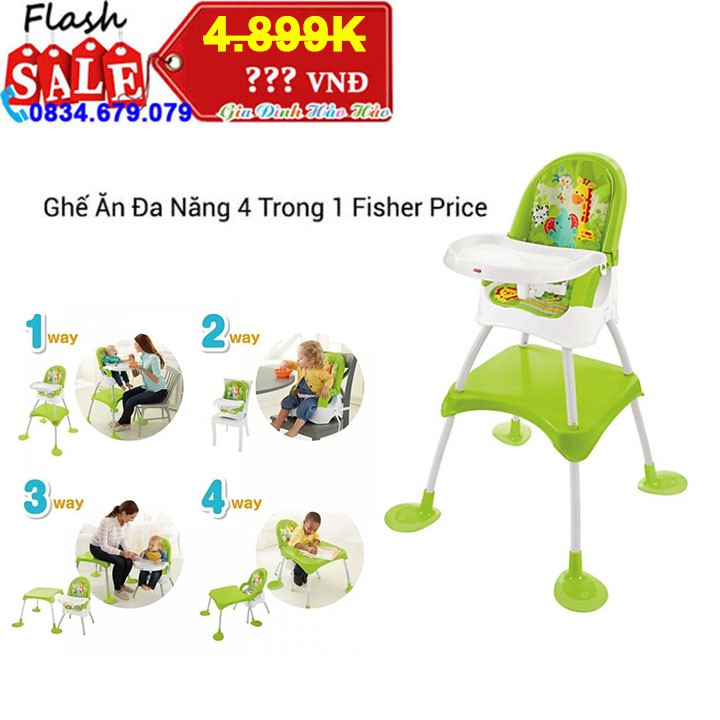 Ghế Ăn Đa Năng 4 Trong 1 Fisher Price DVM42