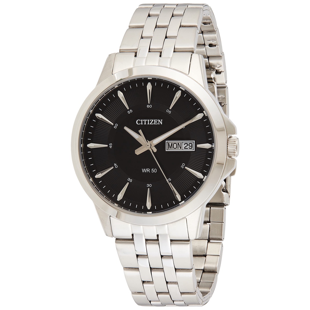 Đồng Hồ Nam Citizen Chính Hãng, Citizen BF2011 - 51E Phản Quang Lịch Ngày Lịch Thứ Dây Thép Fullbox.