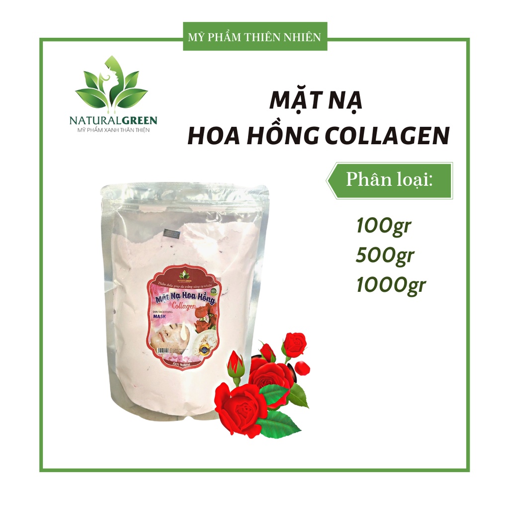 Mặt nạ hoa hồng collagen làm trắng da, căng bóng và dưỡng ẩm cho làn da