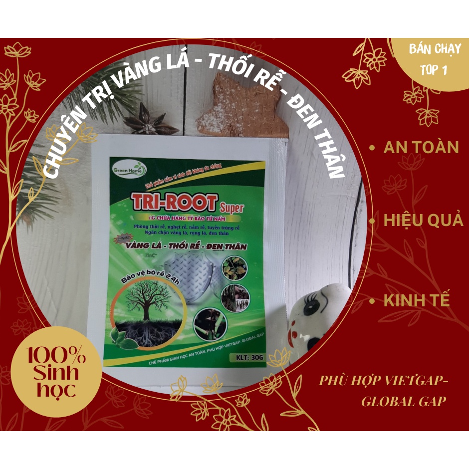 (CHẾ PHẨM VI SINH) TRI-ROOT phòng trừ vàng lá, thối rễ, đen thân hữu hiệu