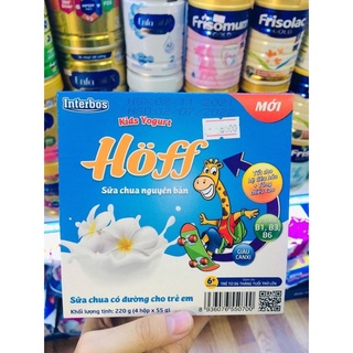 [Date T03/2024] SỮA CHUA TRÁI CÂY HOFF ĐỦ VỊ (55g x 4 hộp)