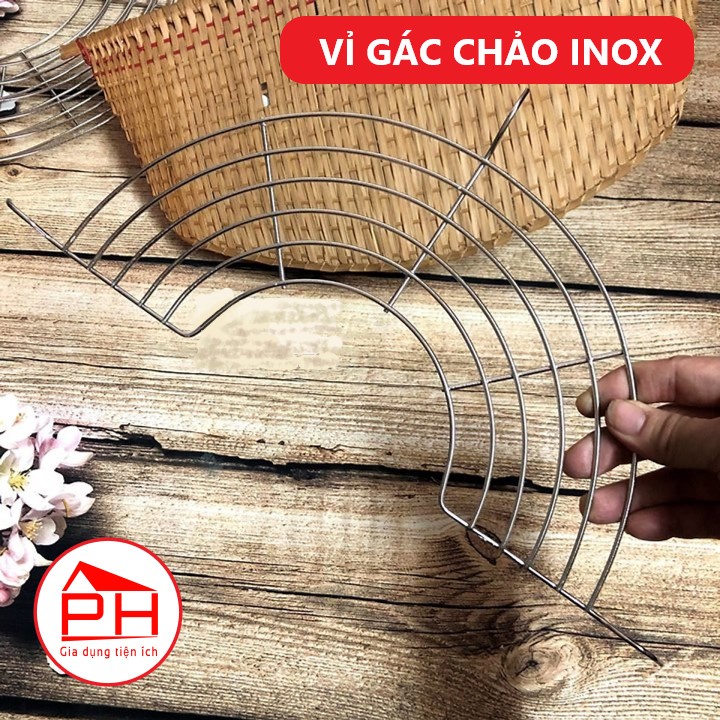 Vỉ gác chảo inox ráo dầu chiên rán  - Gia dụng Phước Hòa