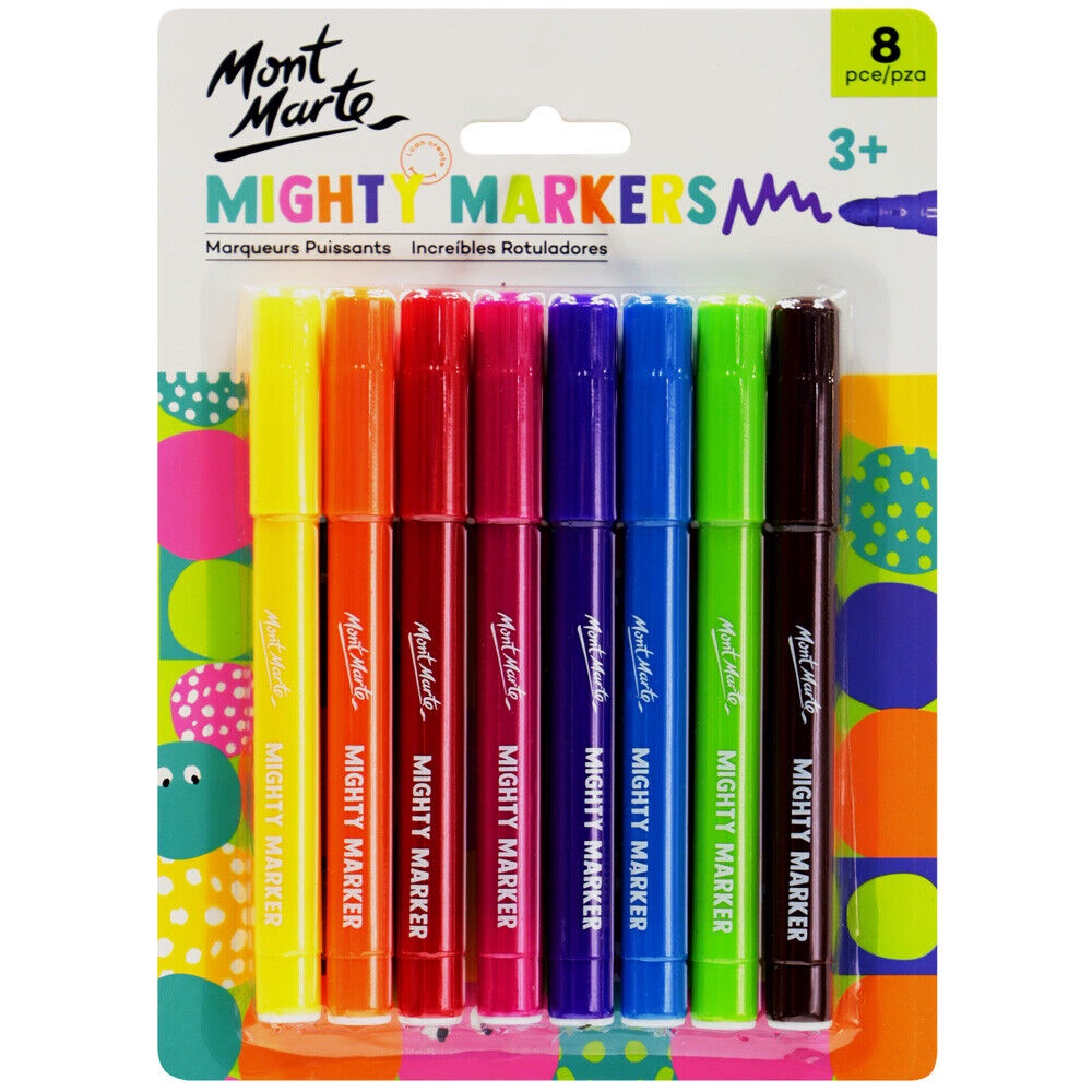 Cá Chép - Bộ bút lông Mont Marte Mighty Markers 8pc - MM-MMKC0205