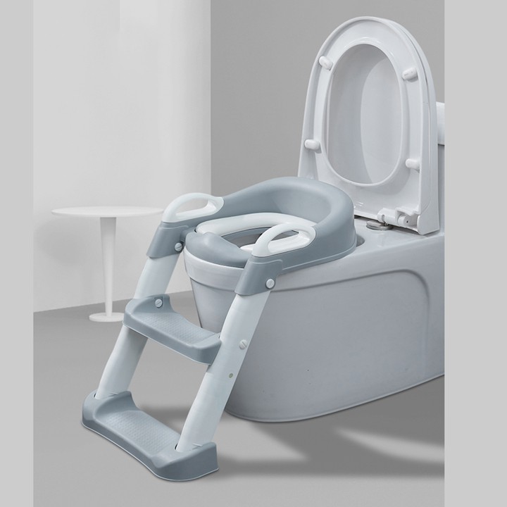 Bậc thang bồn cầu kèm bệ vệ sinh thu hẹp bồn cầu giúp bé đi vệ sinh thuận lợi và an toàn chất liệu tốt