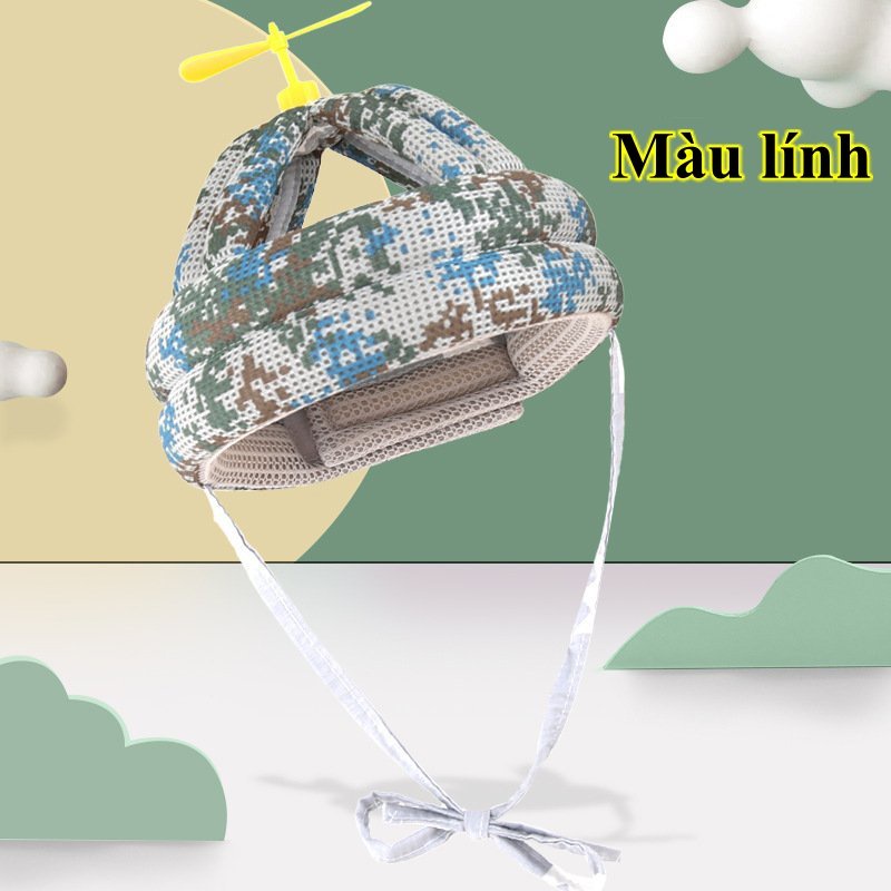 [ CAO CẤP SIÊU NHẸ ] Nón bảo vệ đầu cho bé có đệm thoáng khí chóng va đập, Nón tập đi tập bò tập ngồi
