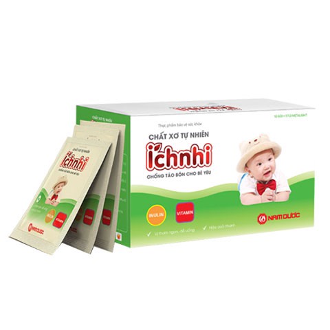 Chất xơ tự nhiên Ích Nhi giúp giảm táo ,bón tăng cường vitamin Cho bé Hộp 20 gói