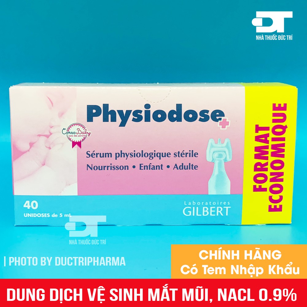 NƯỚC MUỐI SINH LÝ [PHÁP] HỒNG 40 ống physiodose