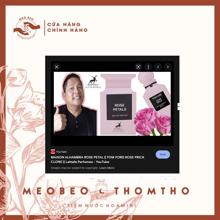 🐈𝒎𝒆𝒐𝒃𝒆𝒐𝒕𝒉𝒐𝒎𝒕𝒉𝒐🐈 nước hoa nữ 𝐑𝐎𝐒𝐄 𝐏𝐄𝐓𝐀𝐋𝐒 bản dupe TF Rose Prick hương hoa hồng trẻ trung