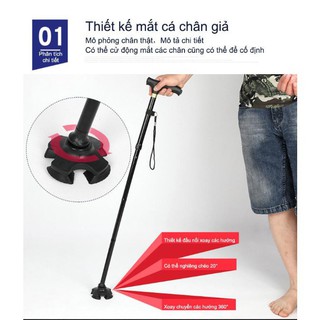 Gậy chống tay kèm đèn led đa năng [Giá đẳng cấp]