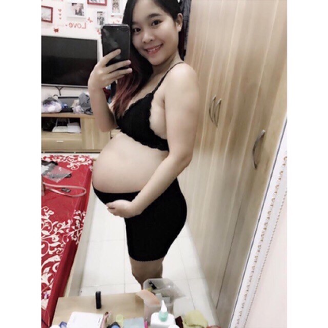 Quần mặc trong váy cho bà bầu💕có chun chỉnh theo thai kỳ❤️2 màu đen da💕free size 40~68kg