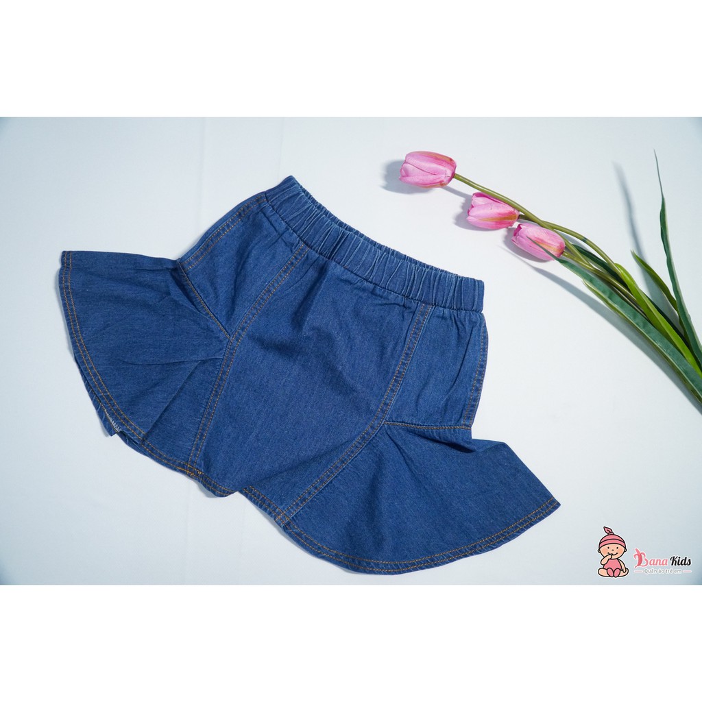 Đồ Bộ Bé Gái 2-6 Tuổi, Áo Thun Cotton Váy Jean Đi Chơi Mùa Hè Cực Xinh, Quần Áo Trẻ Em Bana Kids 02110