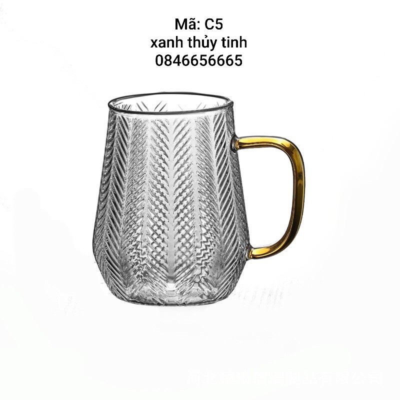 Cốc thuỷ tinh khía 350ml (C5)