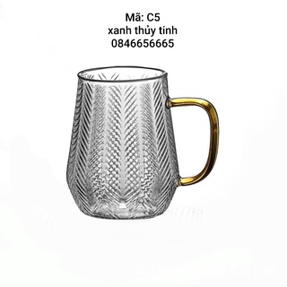 Cốc thuỷ tinh khía 350ml (C5)