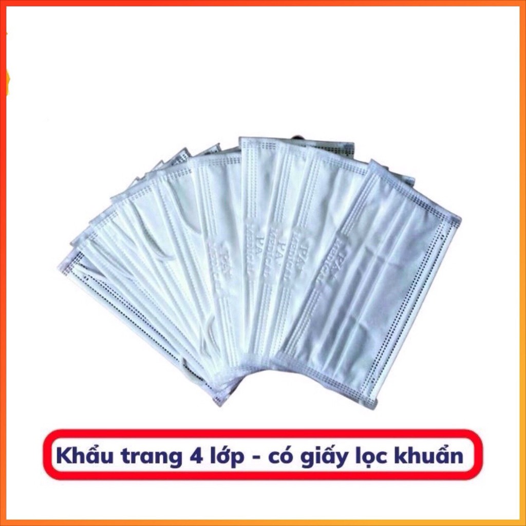 khẩu trang y tế,khẩu trang kháng khuẩn,4 lớp dày,không kích ứng da mặt,không bị đau tai khi dùng lâu,PA medical.