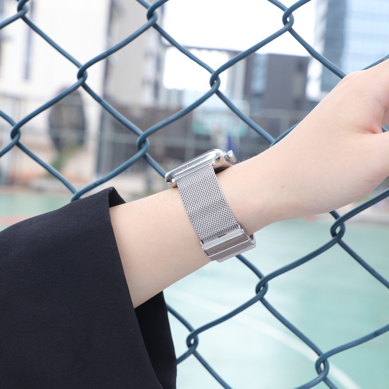 Dây Đeo Đồng Hồ Bằng Kim Loại 44mm 40mm 45mm 41mm 42 38mm Cho iwatch Series 7 6 SE 5 4 3
