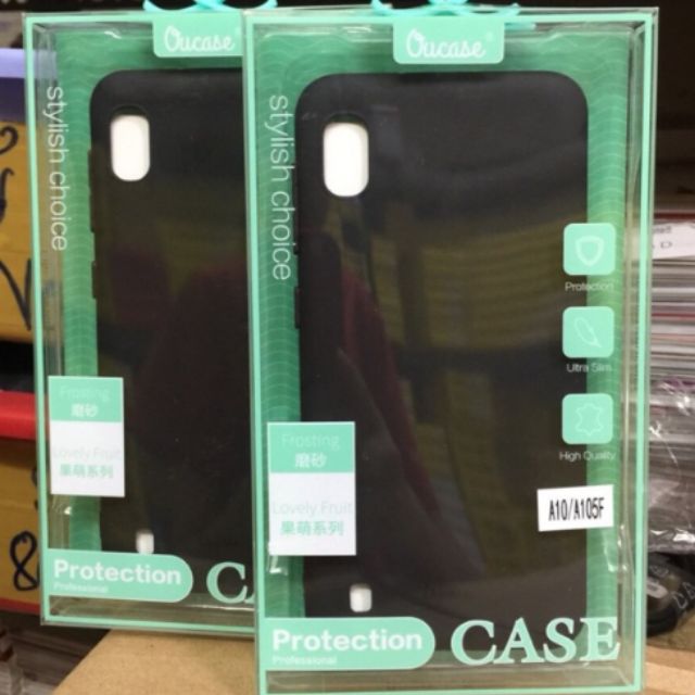 Ốp lưng Ou Case cho galaxy A10 silicon dẻo màu (đen-xanh)