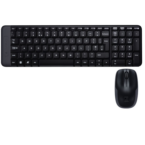 Bộ Bàn Phím Và Chuột Logitech MK220 Không Dây