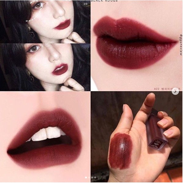 Son Kem Lì Black Rouge A22 Màu Đỏ Nâu Đất Version 4 Vampire Rose