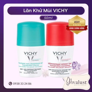 Lăn Khử Mùi VICHY 48h Traitement Anti- Transpirant (50ml) - Giúp Khô Thoáng Vùng Da Dưới Cánh Tay