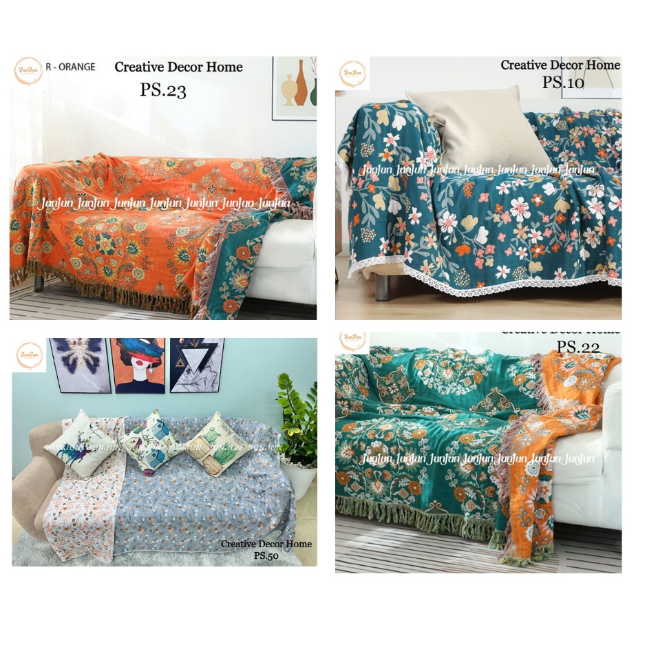 TH Phủ sofa/Khăn Thảm Chăn Sofa Chất liệu Vải Xô Sợi Organic - Dòng Vượt Trội